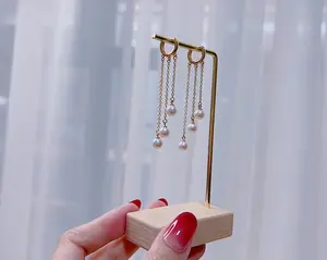 SR Pearl Co. Sweater Freshwater Pearl 3 Drop Earring Pefct for Party/ Big Evet. Eye-catching Earring Pefect For Eveyday Elegent Style  Women Gift