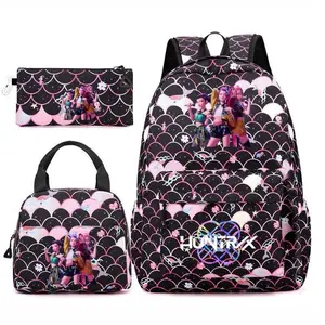 2026 Lovely Girls Backpack School Bag for Students KidsBook Bag with Multiple Pockets Splash-proof Children'sBackpack (17inch Set Pink)