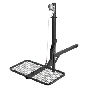 fathersdaygift  VEVOR Hitch Deer Hoist with Lifting System Platform, 300 lbs Load Capacity, Game Hoist Winch Lift with 2-inch Receiver, 360-Degree Swivel Shaft Foldable, Hitch-Mounted Deer Hanger for Moving Game