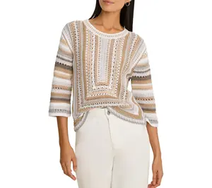 NIC+ZOE Pastiche Mix Sweater NIC+ZOE Pastiche Mix Sweater