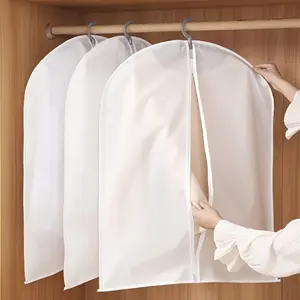 PrimPick 10pcs three-dimensional garment dust-proof bags, garment protection covers, dust-proof suit bags, and wardrobe outer covers