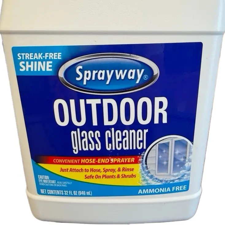 3-Pack Streak-Free Window Cleaner, Outdoor Surfaces Household Cleaner for Windows, Patio Doors