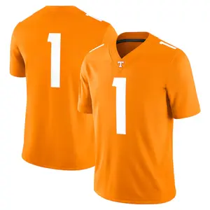 Orange #1 Football Jersey Shirt, White Printed Number, College Style Fan Jersey, Game Day Apparel, Unisex Sports Tee Gift
