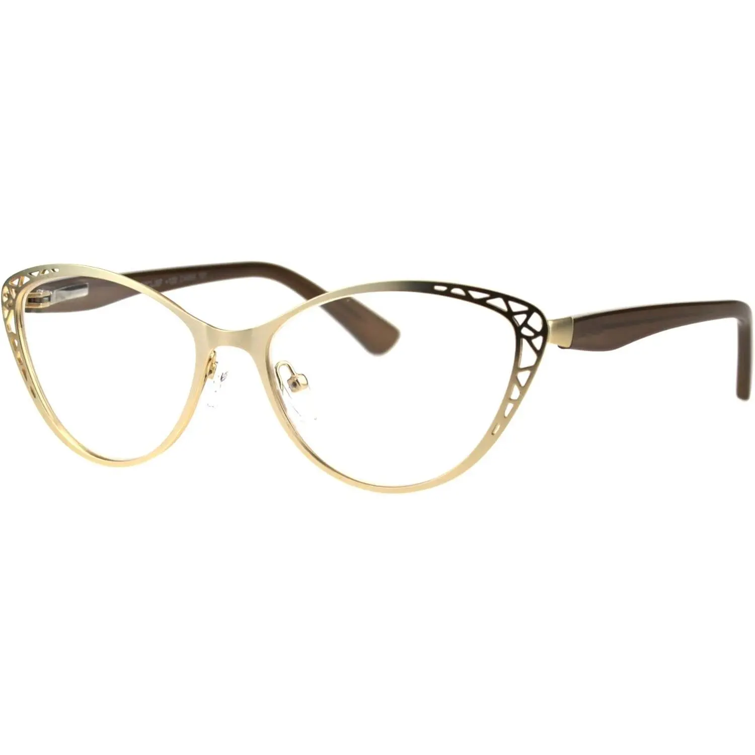 Womens Reading Glasses Magnified Readers Cateye Frame Spring Hinge