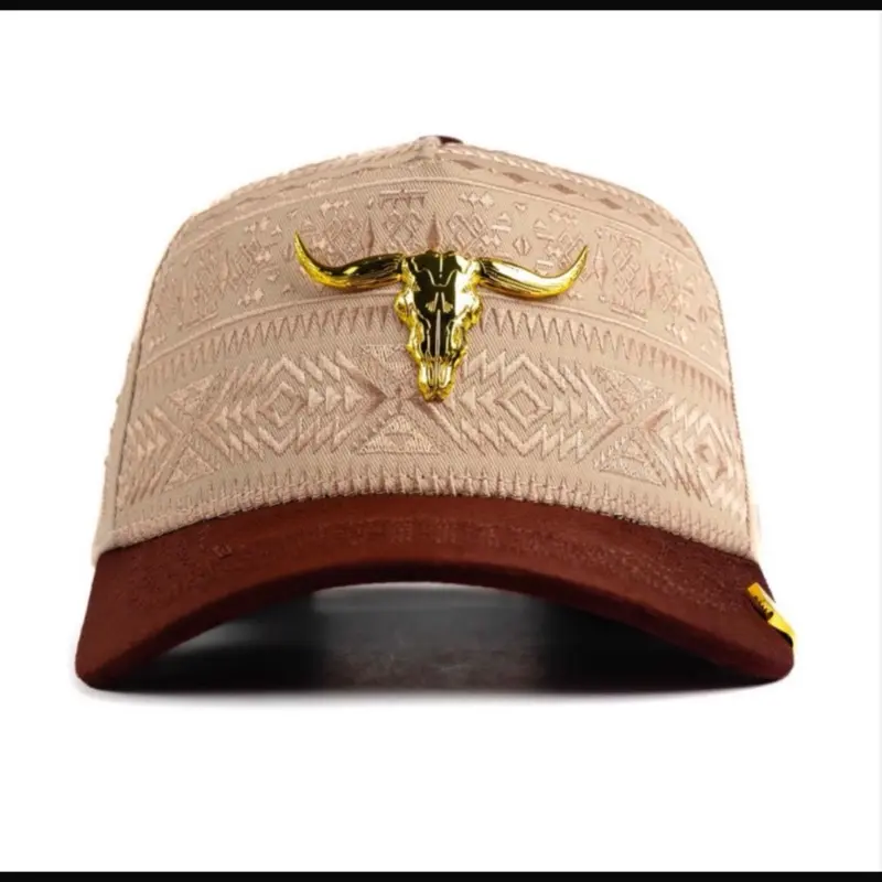 Cap “Long Horn”, Beige/Brown, “The King Ranch”.