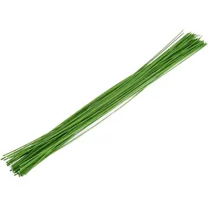 24 Gauge Green Floral Wire Green Paper-Wrapped Floral Stem Wires for Crafts 16 inch,50/Package