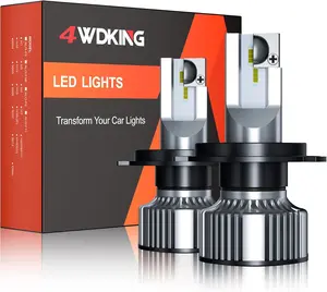 4WDKING H4 led light bulb, 6500K 300% Brightness Upgraded led lights, 12000 Lumens Plug and Play, Non-polarity,2PCS