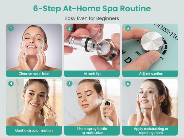 UNOISETION Diamond Microdermabrasion Machine- 3 in 1 Professional Facial Microdermabrasion Tool for Exfoliation & Blackhead Removal for Home Use Skin Care, Reduces Fine Lines, Boosts Serum Absorption