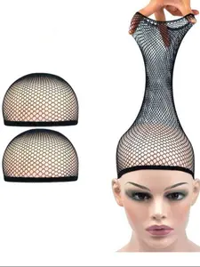 Women's High-Quality Hair Net, Elastic Design Comfortable Fashion, Daily Use & Styling, 2 Pieces Hair Nets, Open-Ended Wig Cap, Adjustable Wig Cap, HD Wig Caps