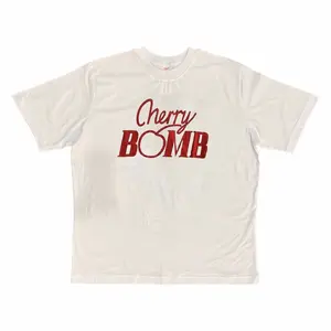 Cherry Bombt-Shirt, Y2K T-Shirt, 2000S T-Shirt Cotton Womenswear Casual Check