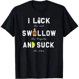 Humorous Tequila Themed Cotton Tee for Drinking Enthusiasts with Short Sleeves shirts men