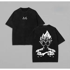 Retro Vintage Limited VEGETA - Dragon Ball Anime Double Printed  Washed Tee Unisex Oversize Anime Manga Acid Washed Lightweight Cotton T-Shirt, Hoodies & Sweater Wash Gift For Anime Fan, Anime Lover