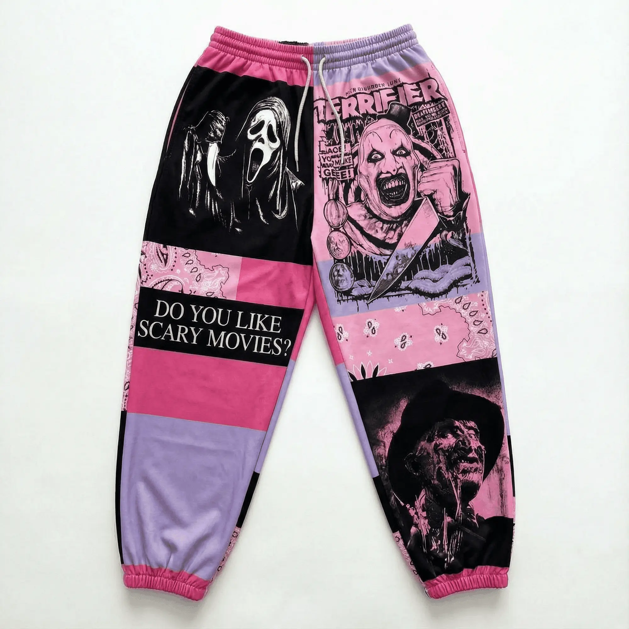 Do You Like Scary Movies Halloween Sweatpants, Ghostface Scream Jogger Pants, Spooky Horror Streetwear Pants, Fall Winter Pants, For Men & Women, Gift For Horror Movie Fans