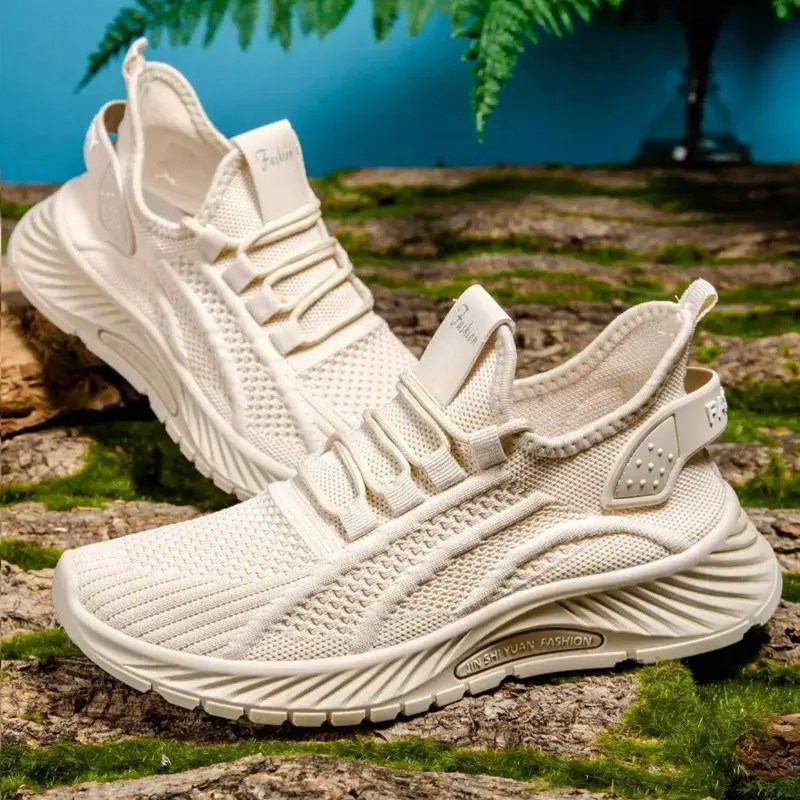 Men’s Breathable Lightweight Running Shoes – Slip-On Casual Sneakers for Daily Wear
