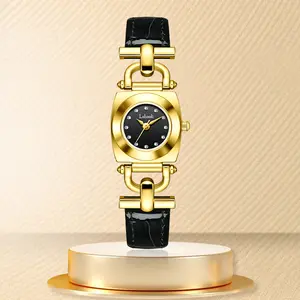 2026 New Women's High End Fashion Quartz Watch with Night Light 30 Meter Waterproof Leather Strap Circular Dial for Daily Wear-LA401