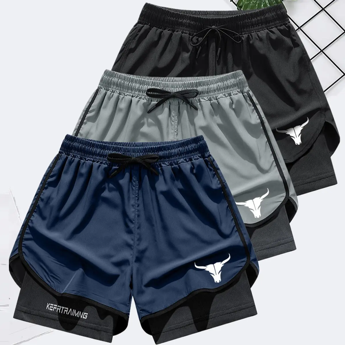 K02-GN - Navy Blue - Light Gray - Black