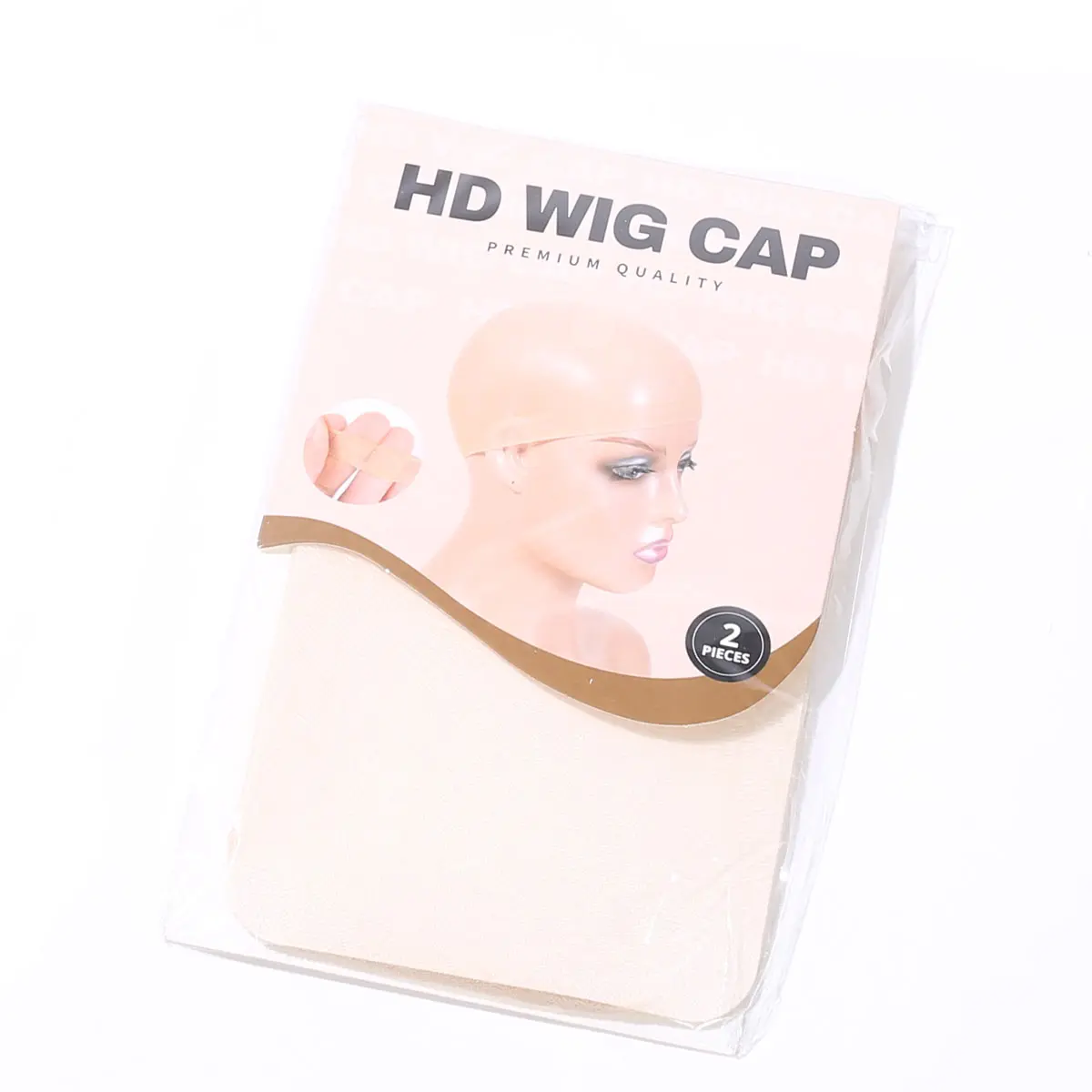 [Not 4 Sell] 1 Bag 2 Counts Invisible and Breathable HD Wig Cap for Human Hair/Synthetic Wig Installations Easy to Wear