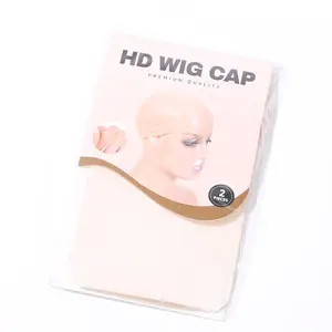 [Not 4 Sell] 1 Bag 2 Counts Invisible and Breathable HD Wig Cap for Human Hair/Synthetic Wig Installations Easy to Wear