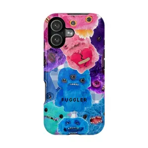 Fuggler Neon Plushcore Phone Case Weirdcore Cute Monster Phone Cover Colorful Stuffed Toy Design Cover for IPhone 17 16 15 14 13 12 SE Max
