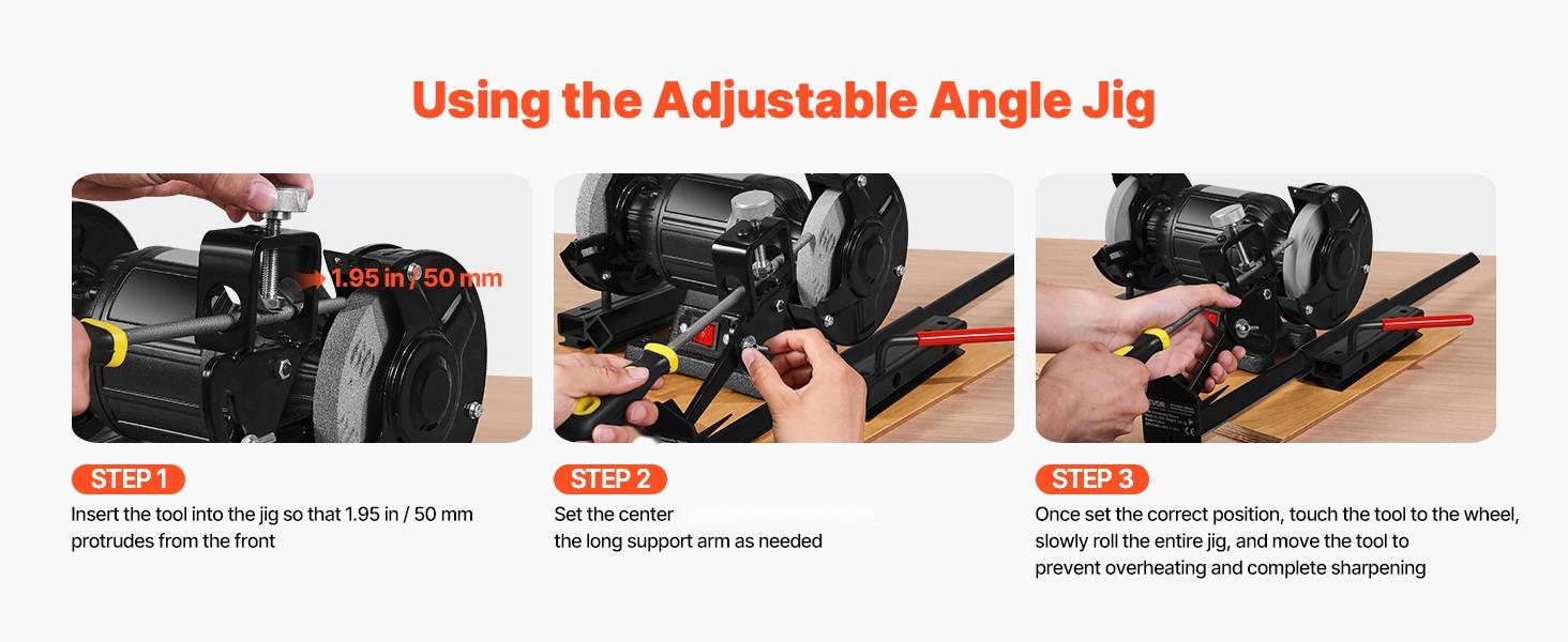 Multi-Grind Sharpening System Vari-Grind Jig For 6-Inch And 8-Inch Bench Grinders, Precision Alignment Tool, Adjustable Angles, Consistent Edge Sharpening, Quick-Change Jigs, Durable Aluminum Frame, Includes Setup Guide