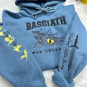 Basgiath War College, Fourth Wing embroidered hoodie, Dragon Rider,Violet Sorrengail,Xaden Riorson,Riders Quadrant,Fantasy Reader
