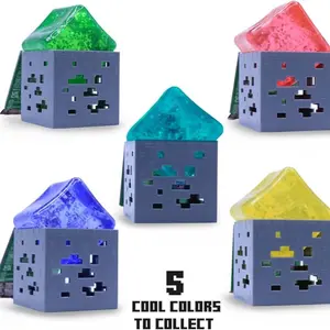 MINECRAFT Jelly Cube Squishy Toy - 5 Collectible Colors - Find The Real Gold Tool