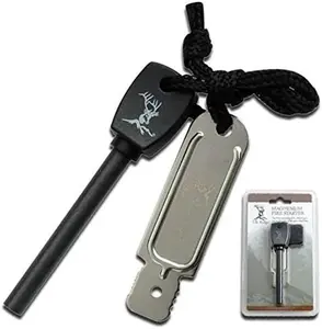 Elk Ridge - Outdoors Fire Starter - Includes Magnesium Flint and Striker - Hunting, Camping, Survival - ER-153OR