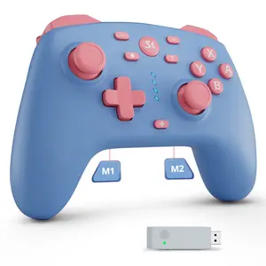 Wireless Switch Controller with 2.4G Adapter for Switch/Switch 2/Lite/OLED, PC, Android & iOS, Hall Effect Joysticks & Triggers, Dual Vibration, 2 Back Custom Macros, Turbo Function, No Stick Drift, AG46 gamer gifts