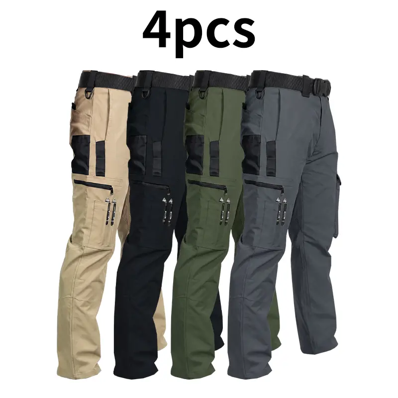 Homug Men's 4-piece Anti-Split 230g Tactical Pants - Waterproof and Tear-resistant - Lightweight for Outdoor Use - Work, Hiking, Mountaineering Pants