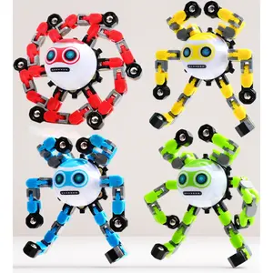 4 PCS Transformable Fidget Spinners for Kids & Adults – Stress Relief Autism Sensory Toys for Boys Teens Ages 8-12, Cool Fingertip Gyros for Birthday, Easter, Party Favors, Travel