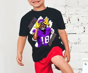Justin Jefferson Youth Toddler Shirt, Justin Jefferson Kids Shirt, Minnesota Football shirt, American Football MVP Player, Football Fans