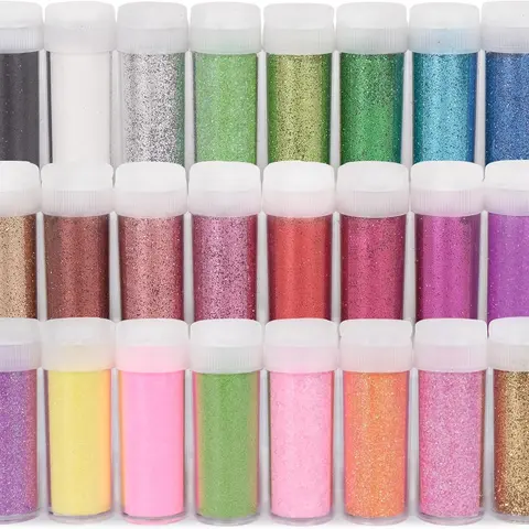 Glitter, 1 LB/16OZ Snow Glitter for Crafts, Ribbon, Iridescent Glitter Snow Craft Glitter Flakes Glitter for Resin Arts  Christmas Decor