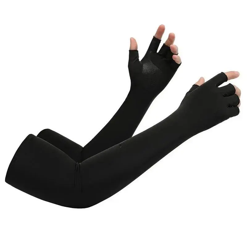 3 Pairs Ice Silk Anti-UV Arm Sleeves - Compressive, Easycool, Casual, Heat-Wicking Protective Gear, Breathable Cooling Covers for Cycling, Running, Compressive Protective Gear
