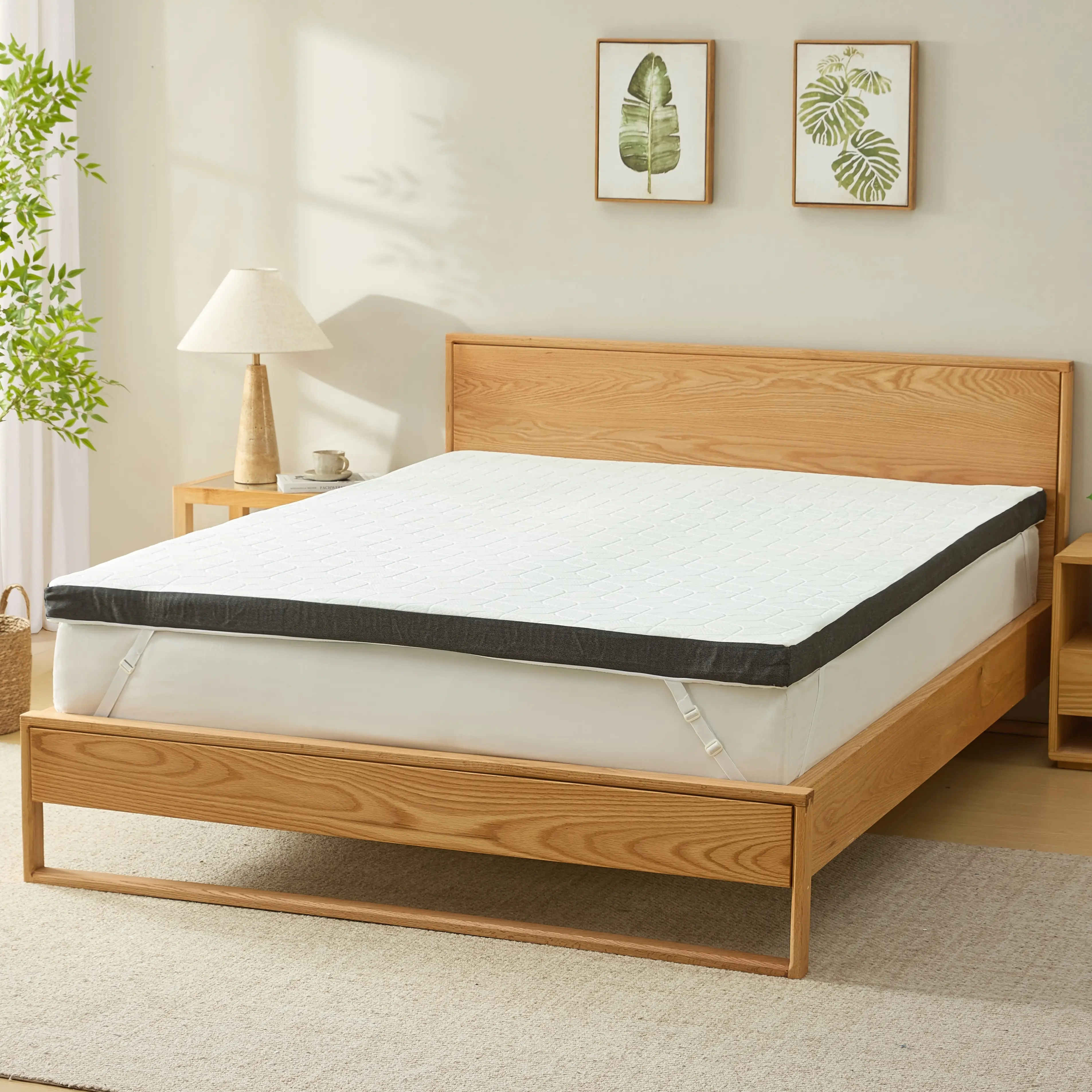 CGK | Memory Foam Topper with Washable Cover - Cooling Open-Cell Design, Body-Conforming Comfort, Spinal Alignment & Easy-Care Cover