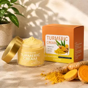 WESTMONTH Turmeric Brightening Face Cream, Deep Hydrating Moisturizer for Dull Dry Acne-Prone Skin, Even Skin Tone, Lightweight Non-Greasy Daily Skincare Cream