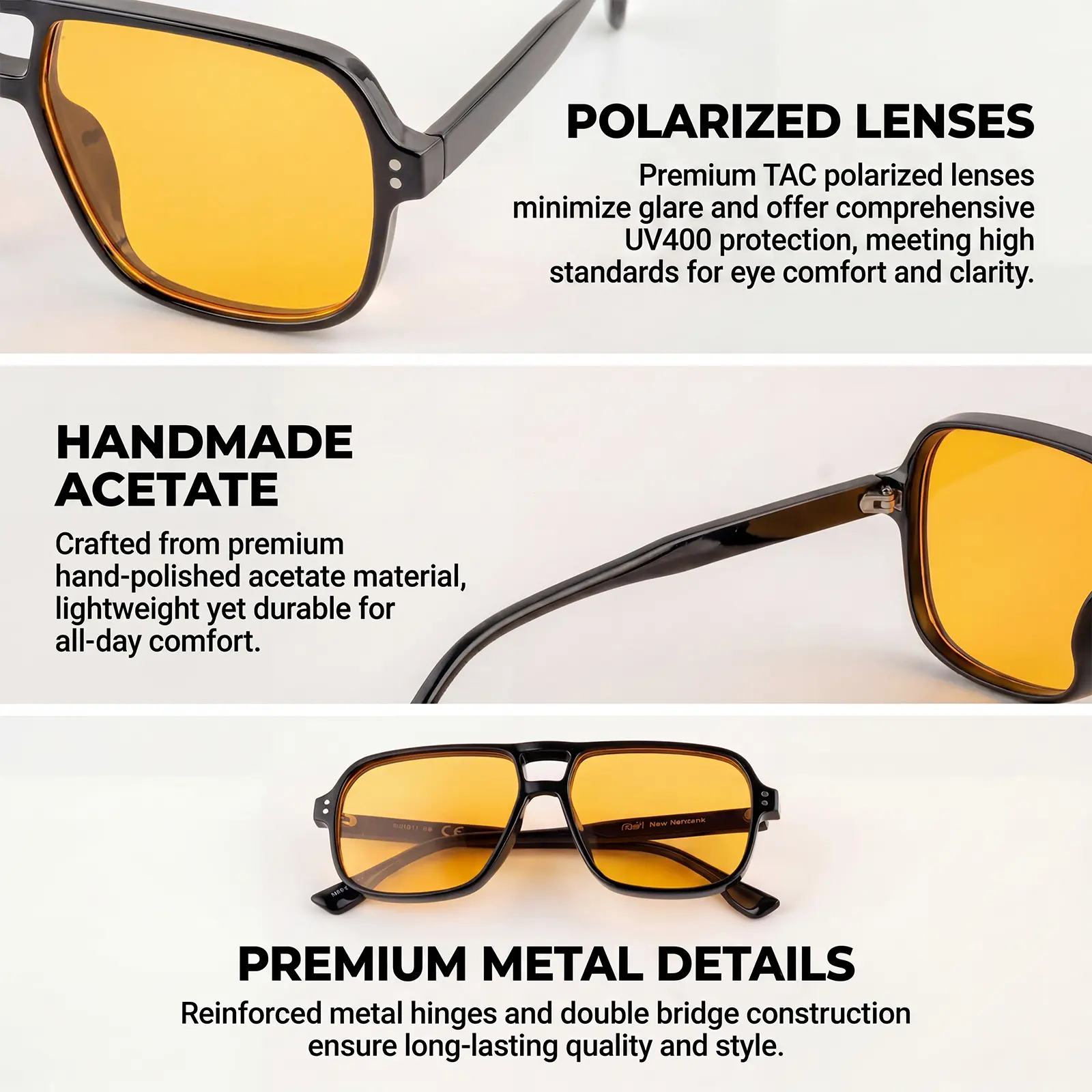 New Horizons 5-Pairs Double Bridge Sunglasses,Unisex  display picture 1