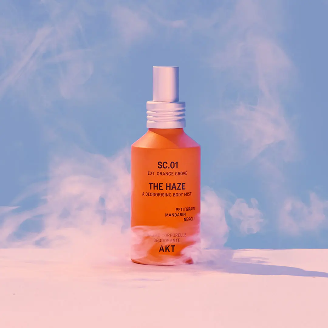 The Haze - A Deodorising Body Mist in 5 Scene Stealing Fragrances. Alcohol free. Skin brightening.