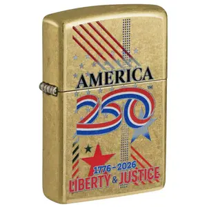 America 250 Liberty & Justice Design Zippo Lighter (NO FUEL Included) ZP-47287