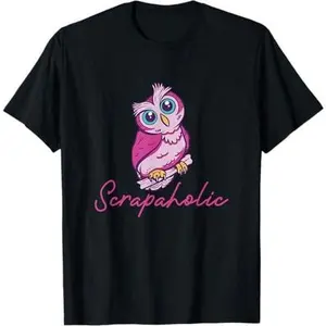 Scrapaholic Scrapbooking Owl T-Shirt
