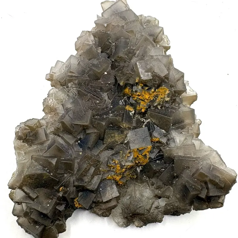 Raw Cubic Phantom Fluorite Crystal Mineral Specimen