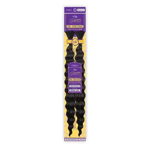 Outre Human Hair Blend Braids Premium Purple Pack Brazilian Bundle Pre-Stretched Loose Deep Bulk (18-24")