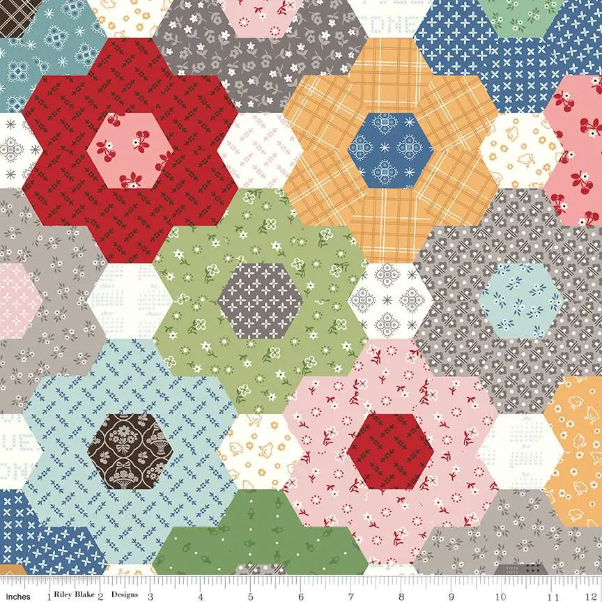 Fabric Riley Blake Grandma's Flower Garden Calico by the Quarter Yard C12862-MULTI