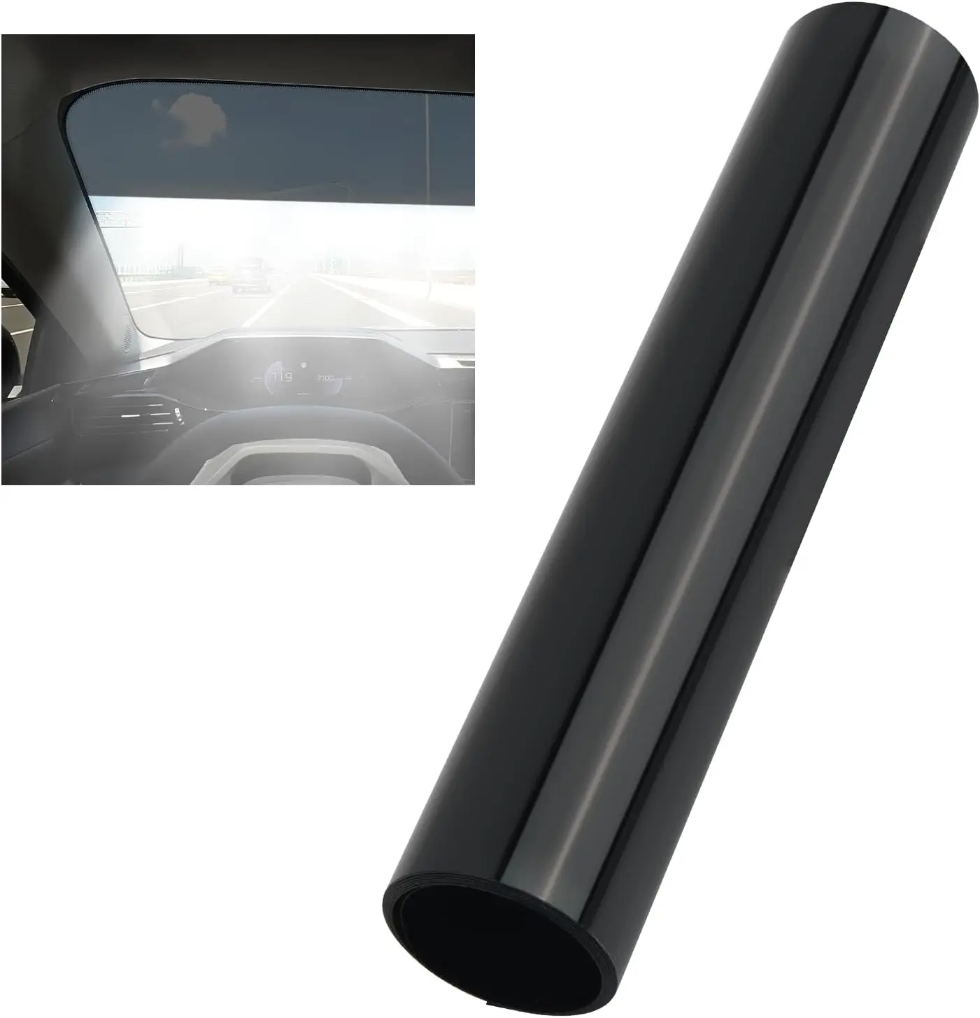 59.06x7.87 Windshield Tint Strip,Practical Car Window Tint Film for Blocking Light  Reducing Glare,5% VLT Car Accessories Auto Window Tints for Front Windshield (59.06x7.87)