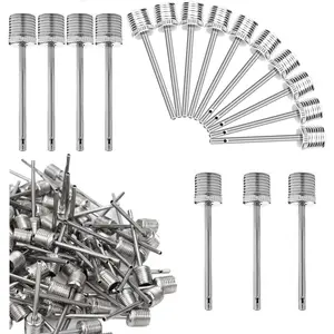 Sports & Outdoor Air Pump Needle,50Pcs FMMTHQ Dual-Port Basketball Inflation Needles,Inflate Pump Needle Adaptor for Football Soccer Ball Volleyball Rugby Balls