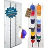 Cap Rack, Over-The-Door Hat Organizer by Perfect Curve, Adjustable Clips, Holds Up to 36 Baseball Caps, Easy Installation