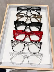 6 Pairs Classic Women's Flat Mirror Glasses, Suitable for Daily Commute, Office Use, Stylish and Functional Eyewear Accessories, Casual Eyeglasses