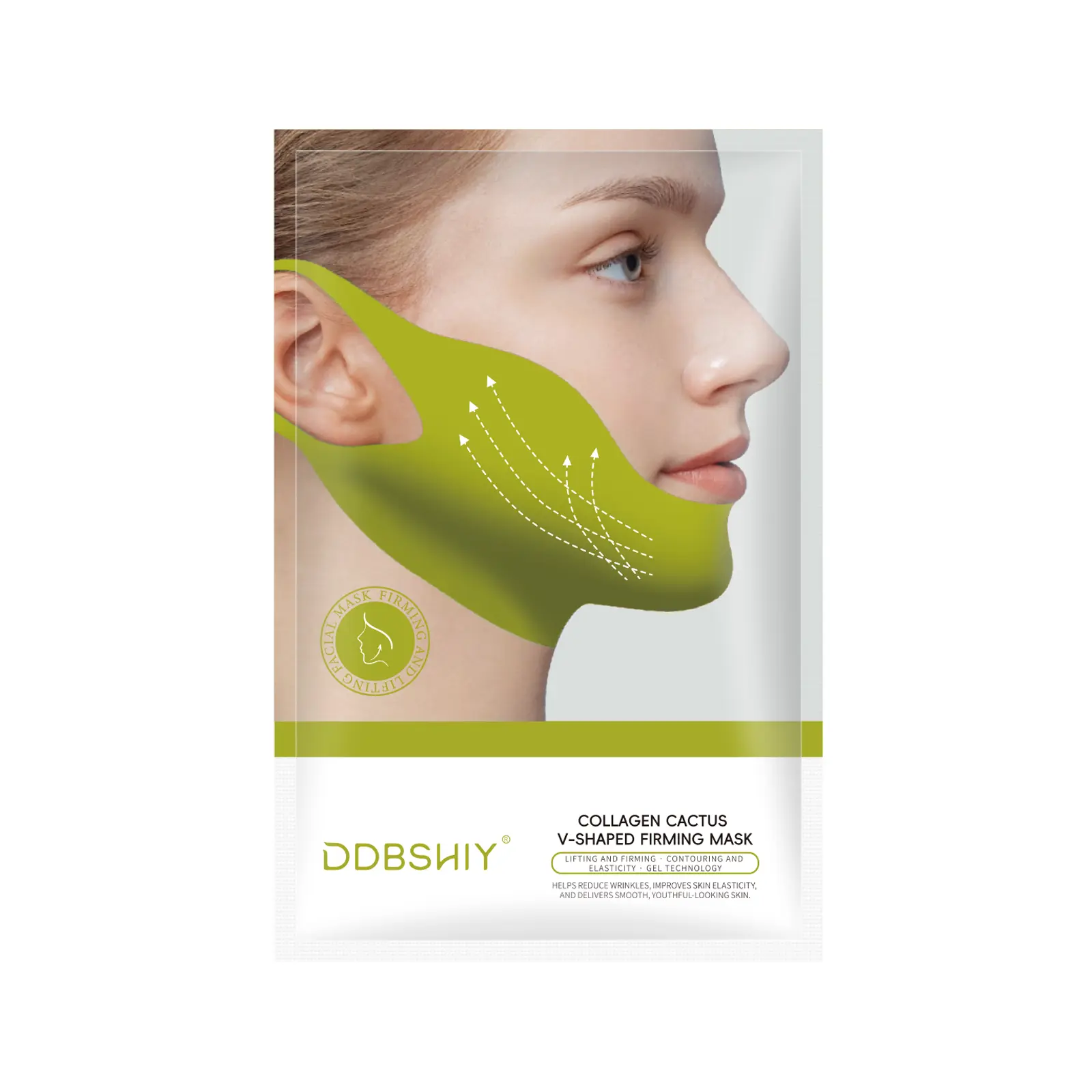 4-piece set *CACTOX V-LIFTING MEWING BAND with CactusCooling Reduce Puffiness & Pore Tightening for Visible PoreCare Skin Repair