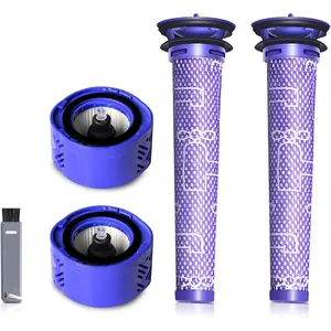 4-Pack HEPA Vacuum Filter & Pre-Filter Kit Compatible with  V6 Stick Vacuum Filters (Replaces Part 965661-01 & 966741-01)