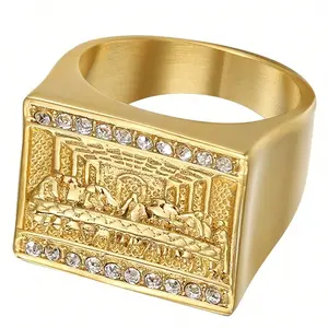 gold plated men's nugget ring world famous image HIPHOP, jewelry for women