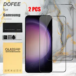 for Samsung Galaxy S24 Ultra / S23 / S22 / S21 Plus 5G Tempered Glass Screen Protector 2 pcs with accessories bag Anti-Scratch, Effortless Bubble-Free Film Full Coverage Protectors